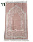 Premium Embroidered Prayer Mat with Mihrab Design With Bag