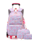School Bag with Six Wheels – 3 Pieces