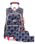 School Bag with Six Wheels – 3 Pieces