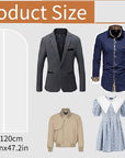 White (60 × 120 cm) Dustproof & Waterproof Garment Cover with Zipper (25 Pieces)