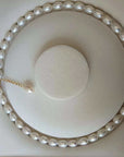 Elegant Pearl Necklace for Women,18inch/45cm + 5cm Extension Chain, with Stainless Steel real gold plating clasp