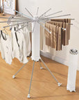 High Quality Multifunctional 2-Layer Foldable Clothes Drying Rack with Free Movement Octopus Shape