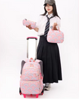 School Bag with Six Wheels – 3 Pieces