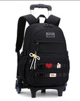 (22) School Bag with 6 Wheels (Black)