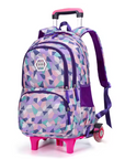 School bag with six wheels