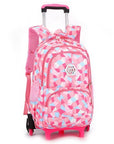 School bag with six wheels