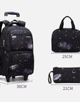 School Bag with Six Wheels – 3 Pieces