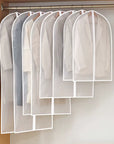 White (60 × 120 cm) Dustproof & Waterproof Garment Cover with Zipper (25 Pieces)