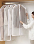 White (60 × 120 cm) Dustproof & Waterproof Garment Cover with Zipper (25 Pieces)