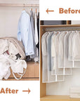 White (60 × 120 cm) Dustproof & Waterproof Garment Cover with Zipper (25 Pieces)