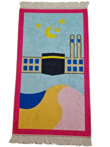 Special prayer rugs for children - photo of the Holy Mosque