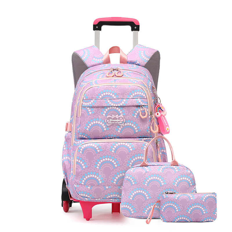 School Bag with Six Wheels  – 3 Pieces