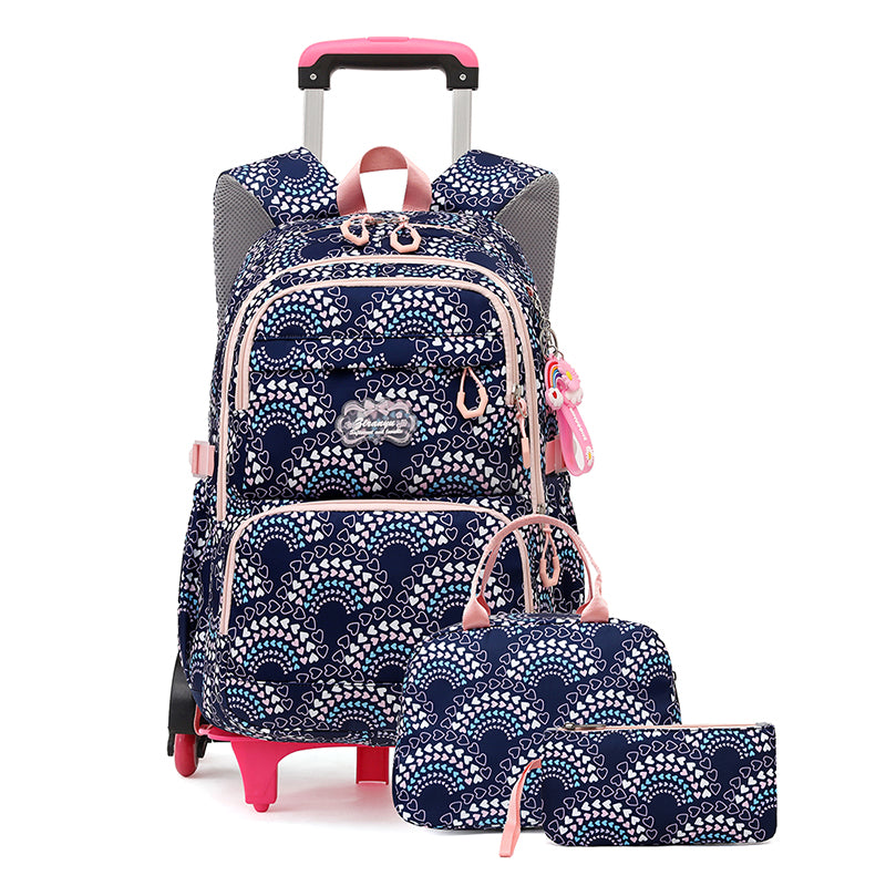 School Bag with Six Wheels  – 3 Pieces