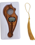 Rotating digital Islamic tasbih counter with illuminated display