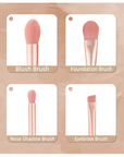 8 PCS makeup brushes set professional for Cosmetics with Makeup Bag