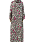 Floral decorated prayer garment for girls aged 14-17 years