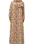 Floral decorated prayer garment for girls aged 14-17 years