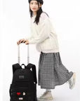 (22) School Bag with 6 Wheels (Black)