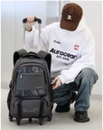 School Bag with 6 Wheels (Navy)