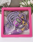 Islamic Zikr and Tasbih set, 99 bead pearl rosary with tasbih ring counter