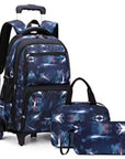 School Bag with Six Wheels – 3 Pieces