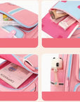 (35) School Bag with Six Wheels (Pink)