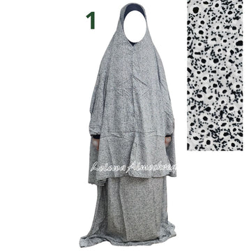 طقم صلاة نسائي من قطعتين بأكمام