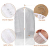  White (60 × 120 cm) Dustproof & Waterproof Garment Cover with Zipper (25 Pieces)